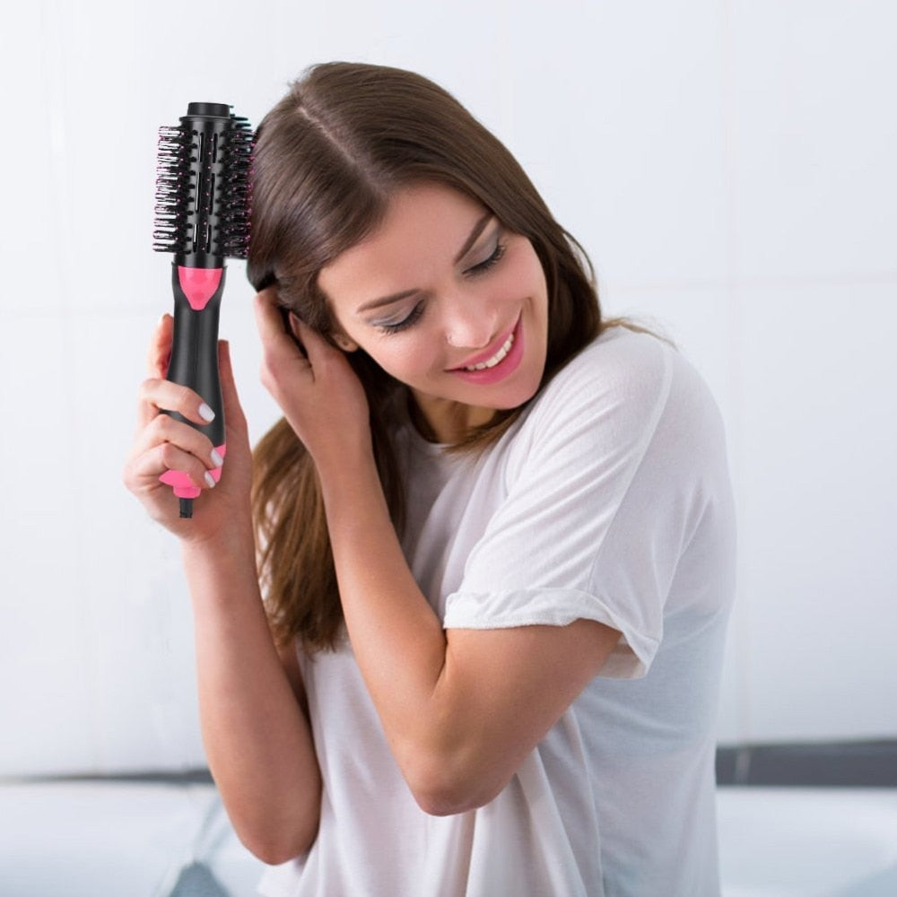 2-in-1 Rotating Hair Dryer Volumizer Hot Brush Styler