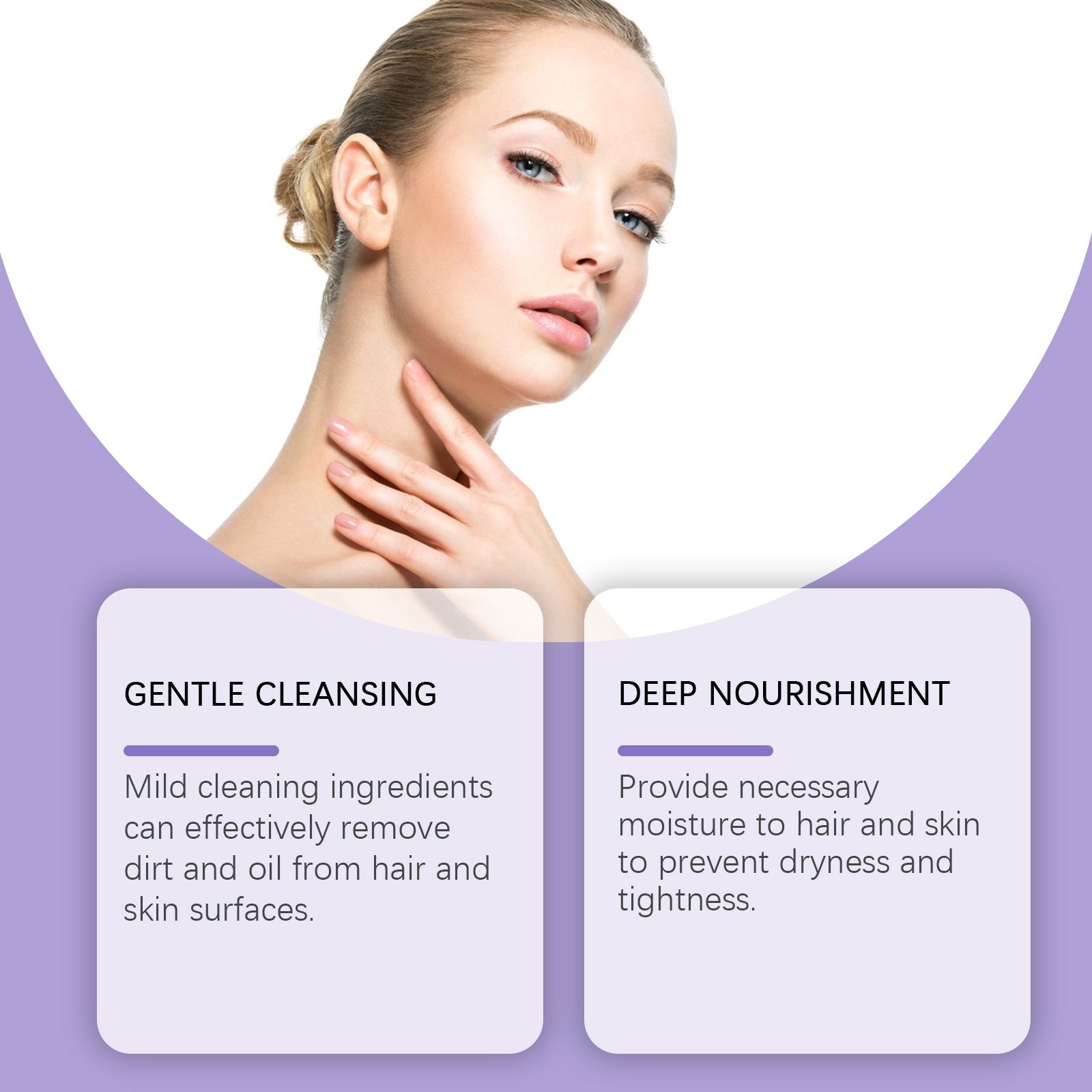 Lavender Shampoo and Shower Set Gentle Moisturizing Body Cleanser