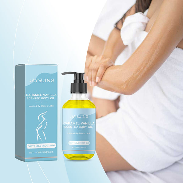 Caramel Vanilla Body Oil Moisturizing Skin Massage Treatment