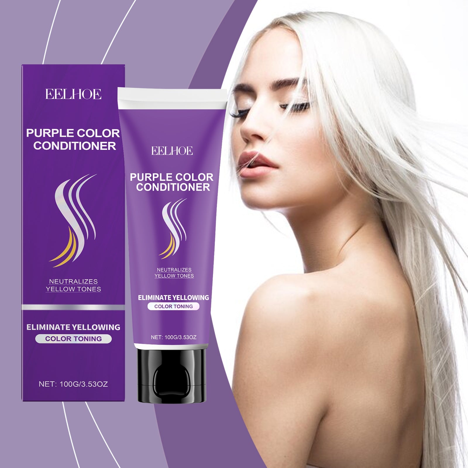 Nourishing Purple Conditioner for Soft Shiny Color-Treated Hair
