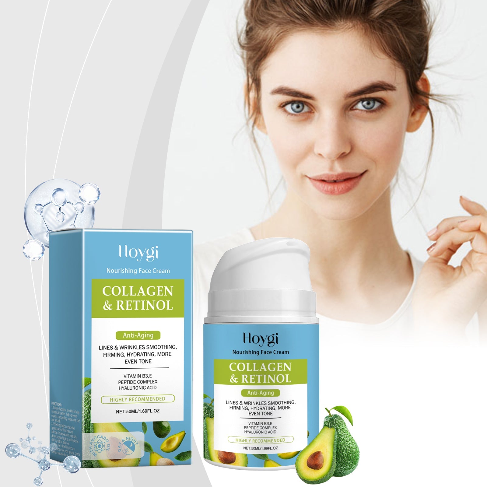 Collagen Facial Moisturizer Hydrating Anti-Aging Skin Care Cream