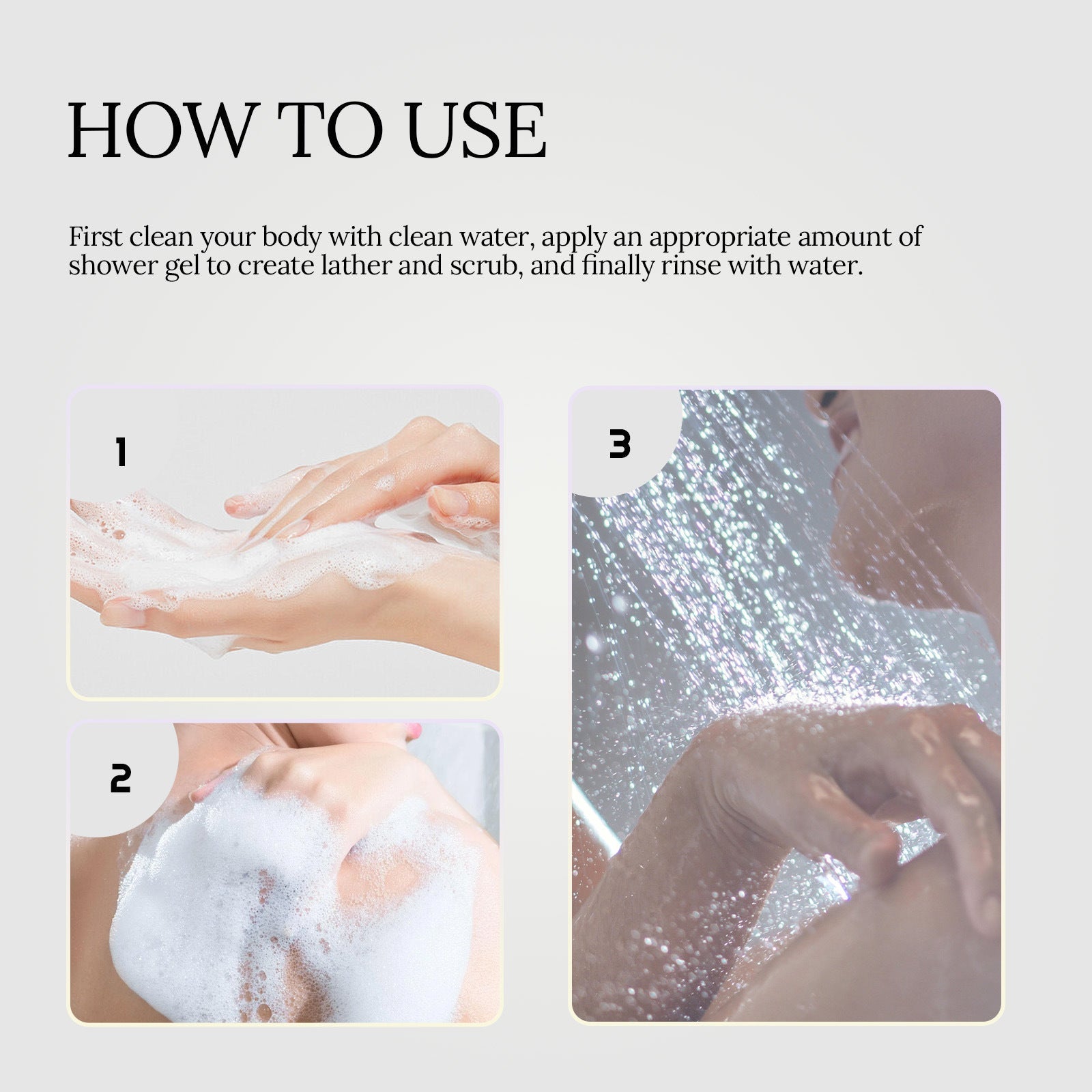 Niacinamide Scented Shower Gel Moisturizing Brightening Body Cleanser