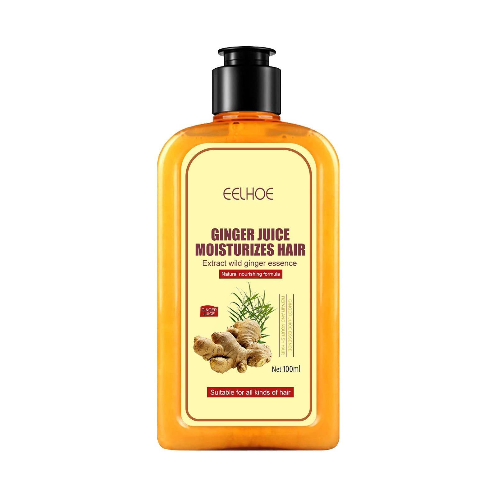 Ginger Juice Moisturizing Hair Repair Shampoo for Stronger Hair