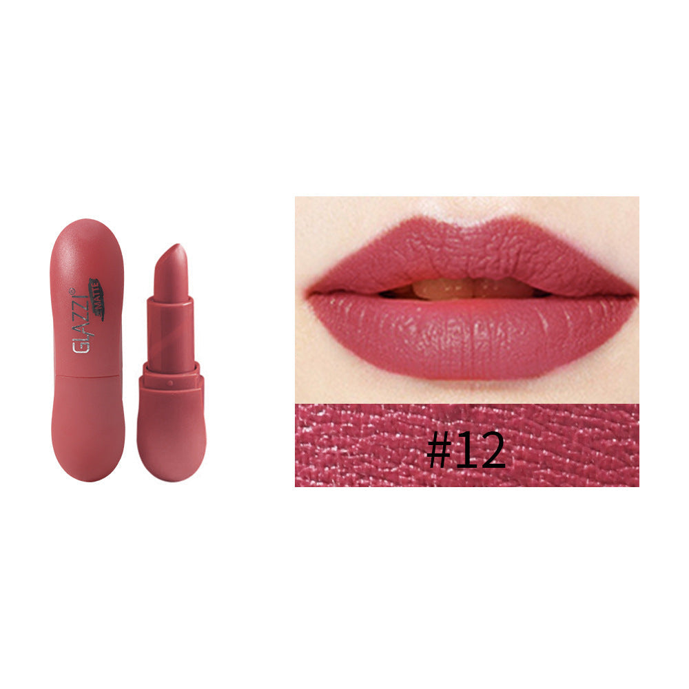 12-Color Rhombic Matte Lipstick Long-Lasting Non-Transfer Set