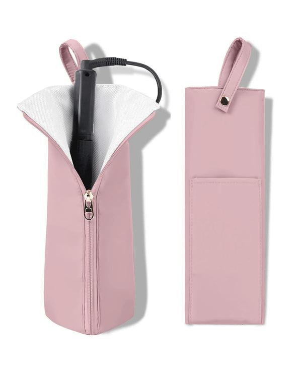 Easy-U Hot Iron Holder & Mat Heat Resistant Travel Bag for Curling Iron Flat Iron - Hair Tool Organizer for Home Travel