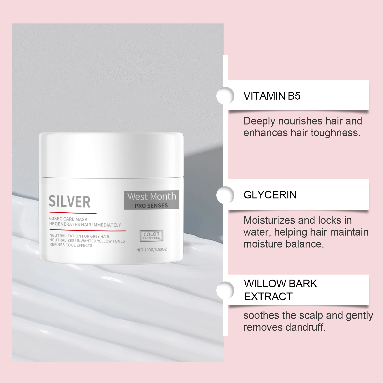 Moisturizing Hair Treatment Mask for Dry Frizzy Hair Repair