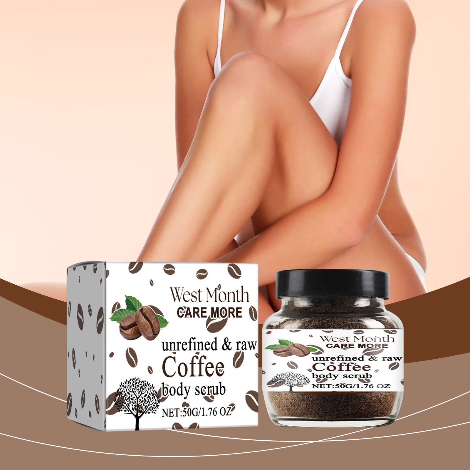 Coffee Body Scrub Exfoliating Moisturizing Refreshing Skin Care Treatment