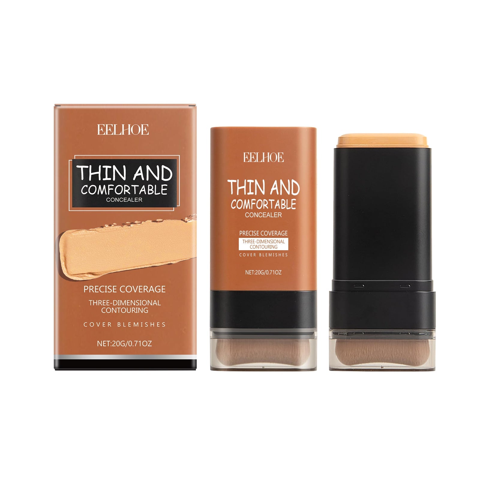 Light Transparent Concealer Foundation Stick Natural Long-Lasting Makeup Coverage