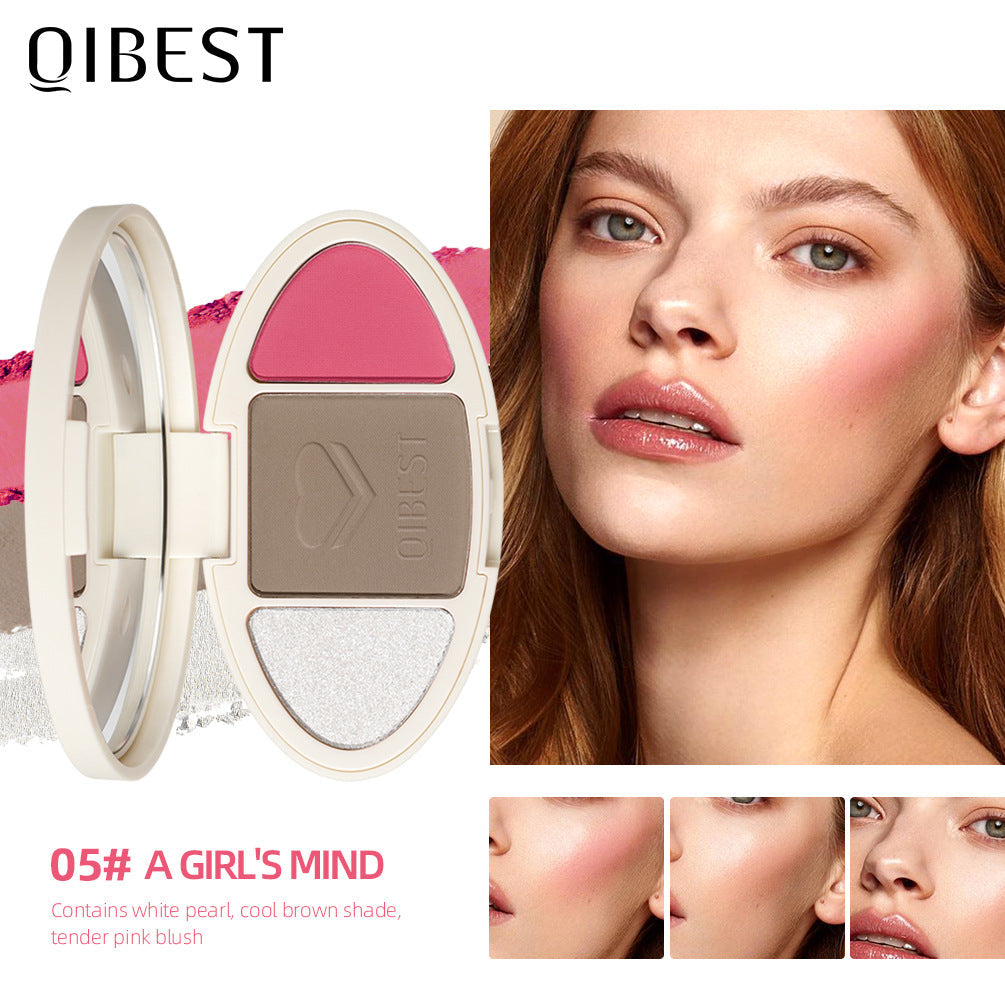 All-In-One Blush Highlight Powder Palette Compact Makeup