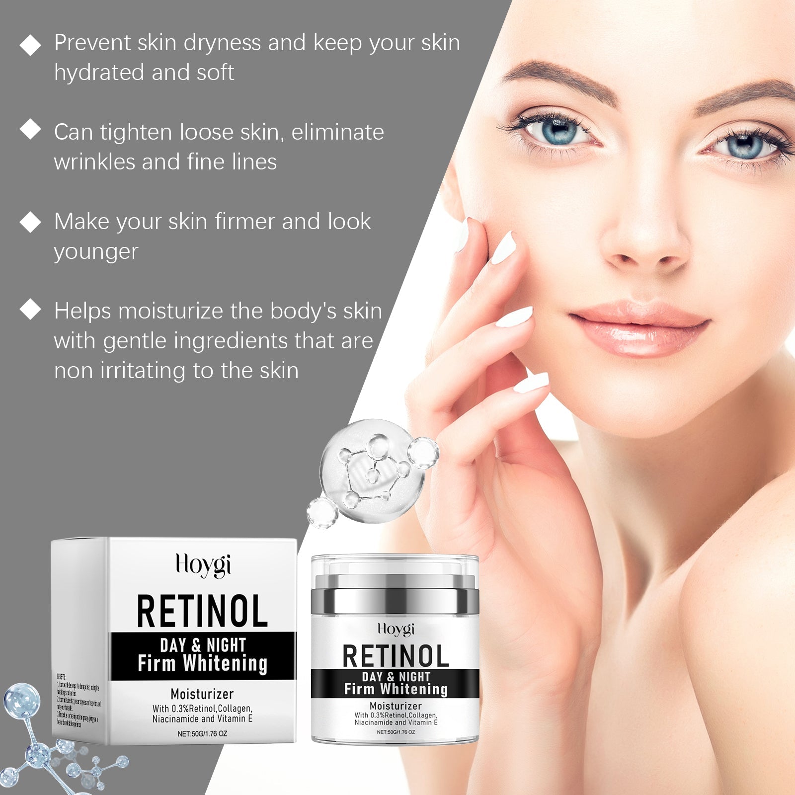 Pure Facial Moisturizer Nourishing Daily Hydrating Skin Care Cream