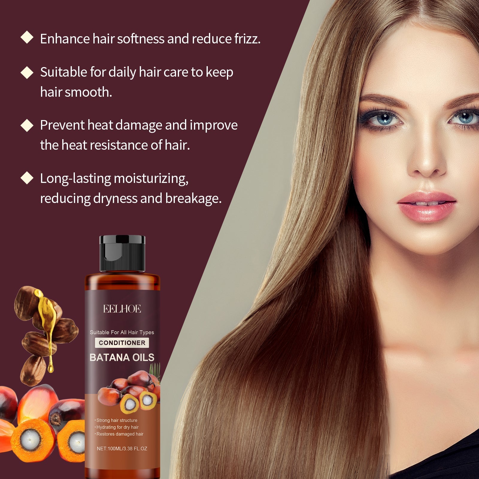 Batana Conditioner Hydrating Repair for Dry Frizzy Hair Care