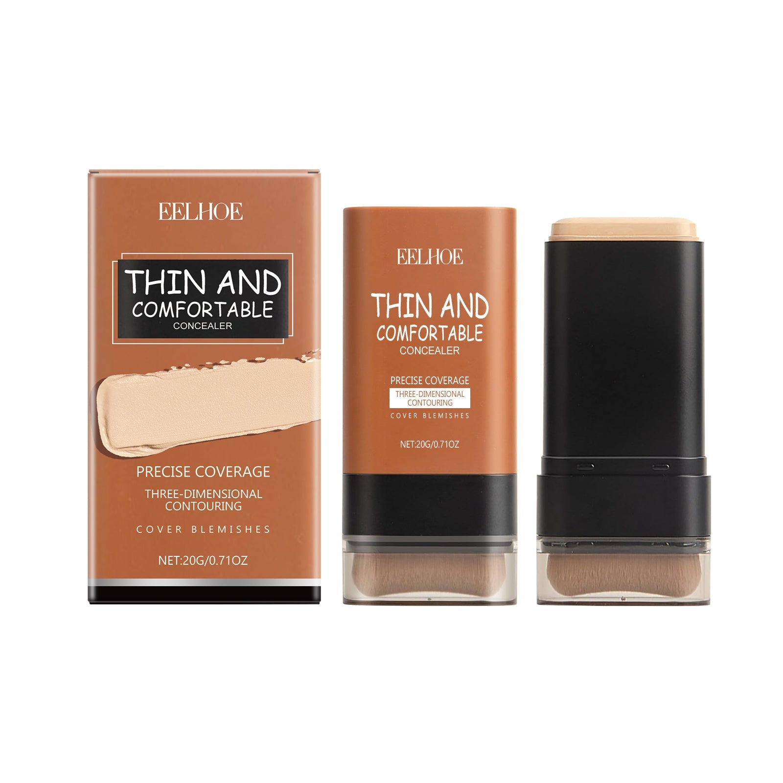 Light Transparent Concealer Foundation Stick Natural Long-Lasting Makeup Coverage