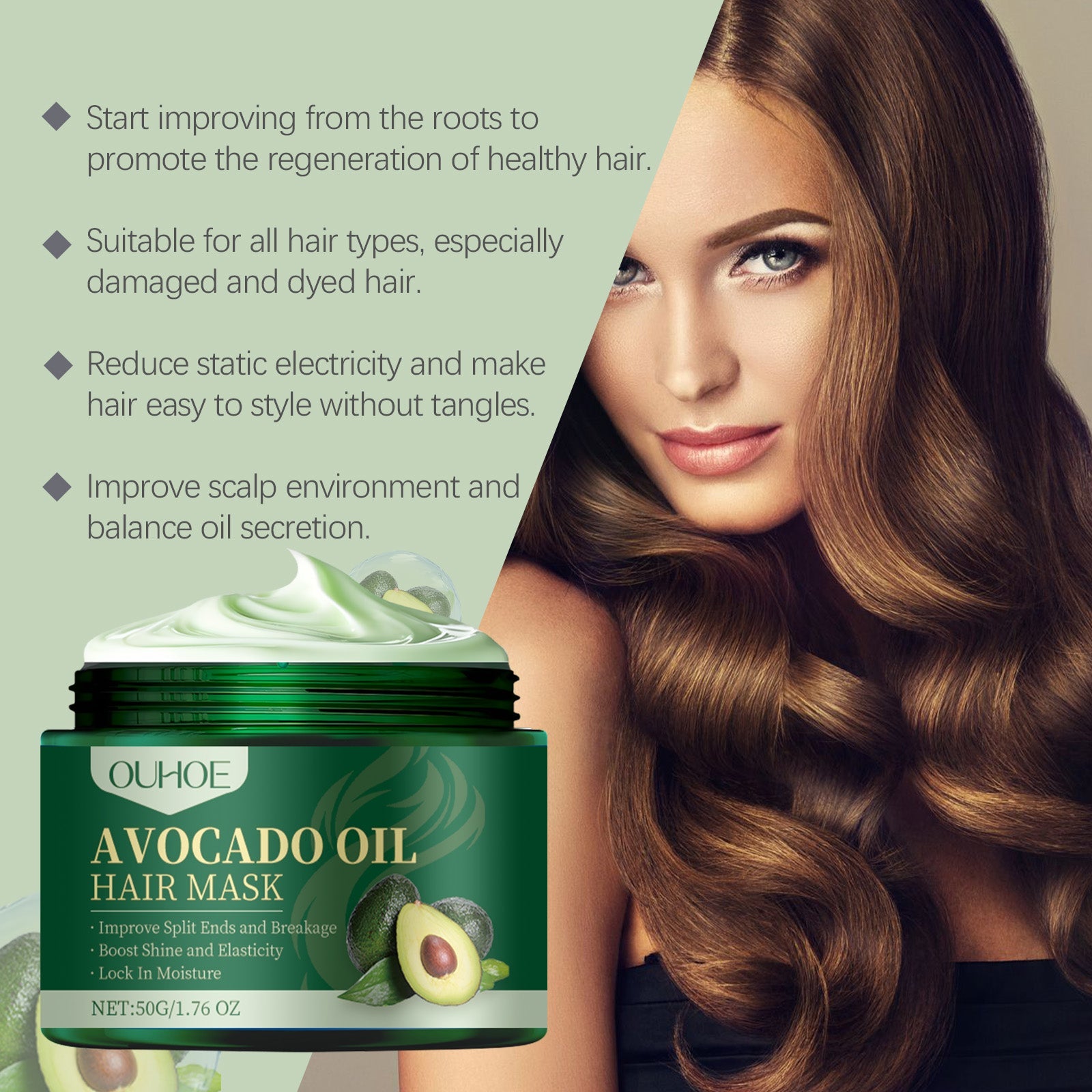 Avocado Oil Hair Mask for Deep Moisture and Nourishment