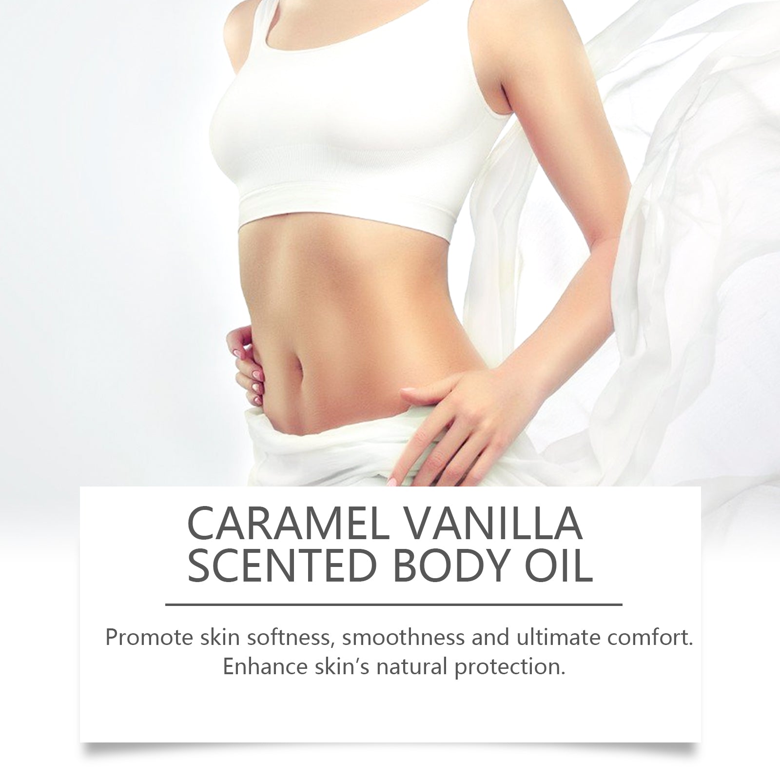 Caramel Vanilla Body Oil Moisturizing Skin Massage Treatment
