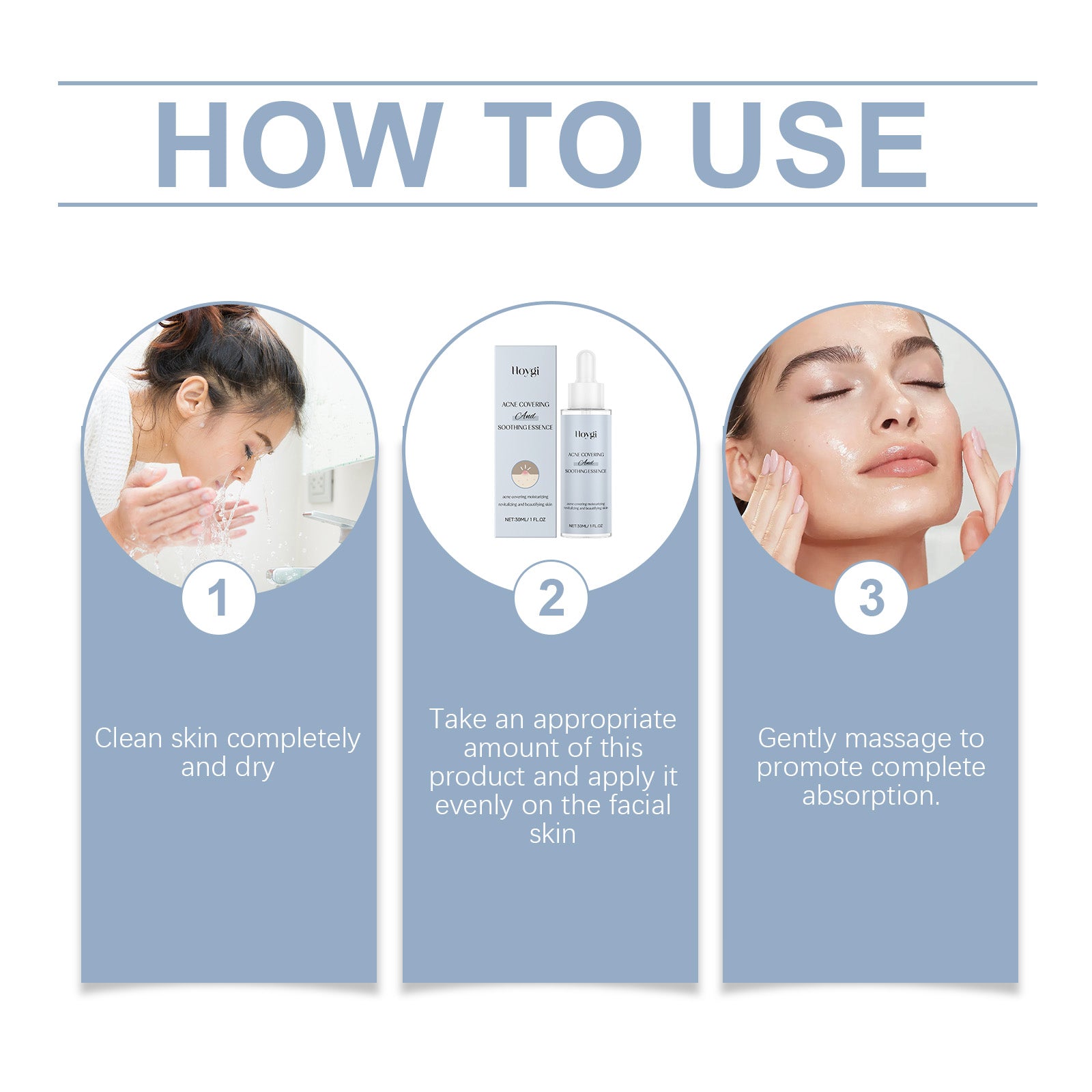 Acne Soothing Facial Serum Hydrating Gentle Skin Care Solution