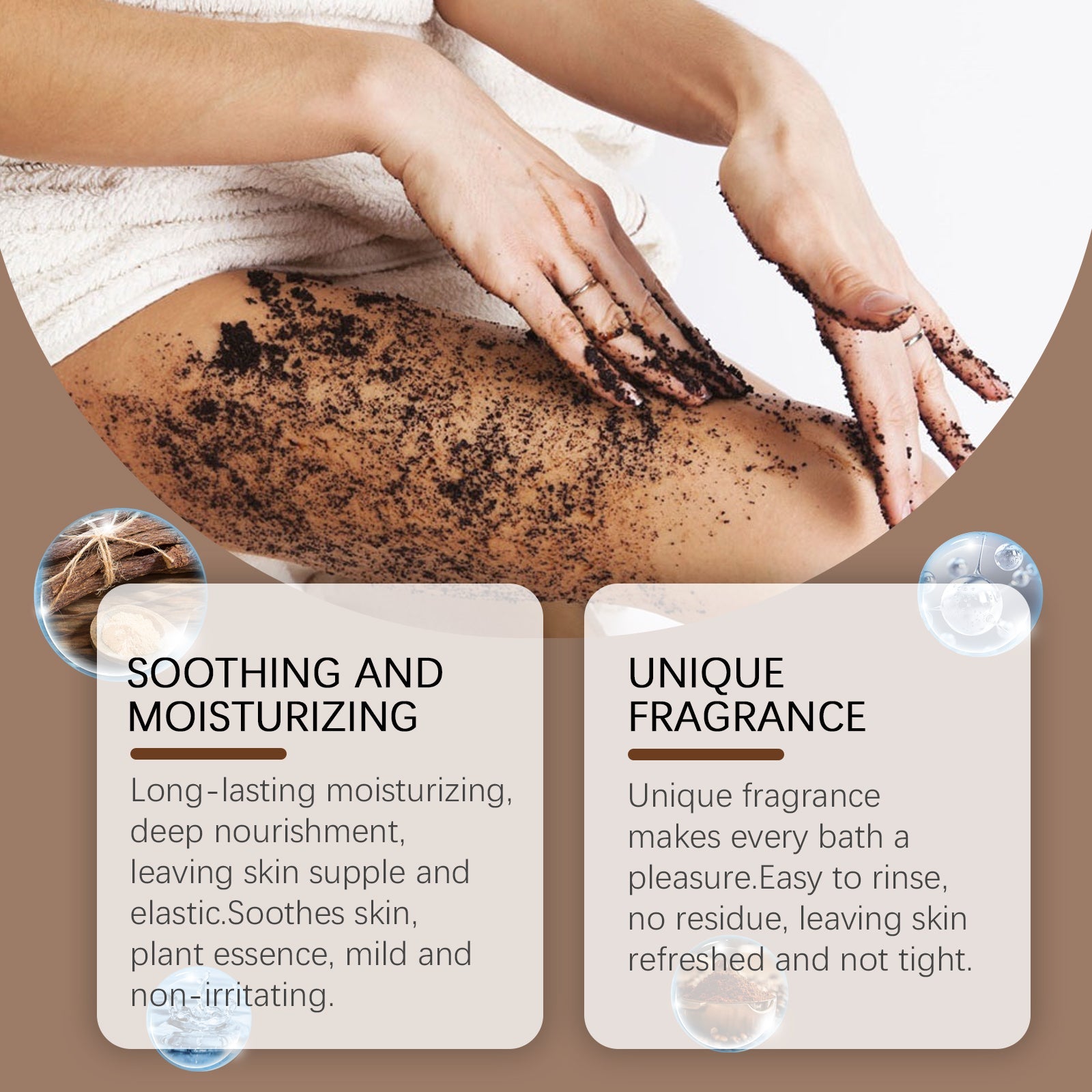 Coffee Body Scrub Exfoliating Moisturizing Refreshing Skin Care Treatment