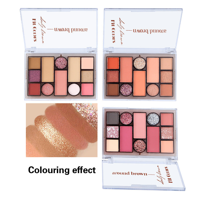 Fit Colors 12-Color Comprehensive Makeup Powder Palette Matte Pearlescent