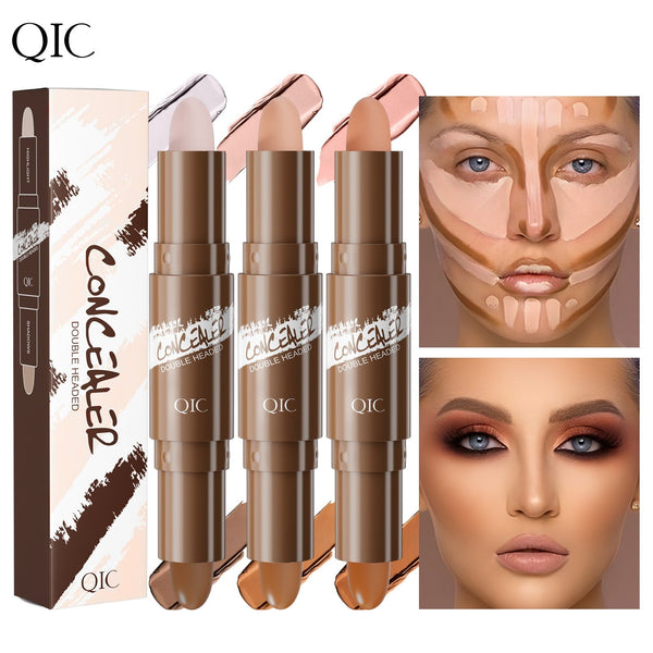 Double-Ended Highlighter Contour Concealer Stick Long-Lasting Makeup Pen