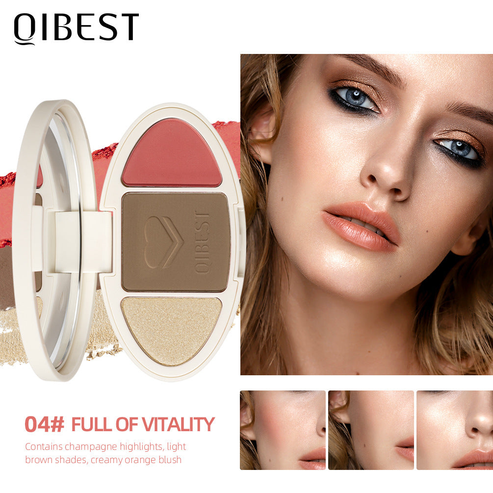 All-In-One Blush Highlight Powder Palette Compact Makeup