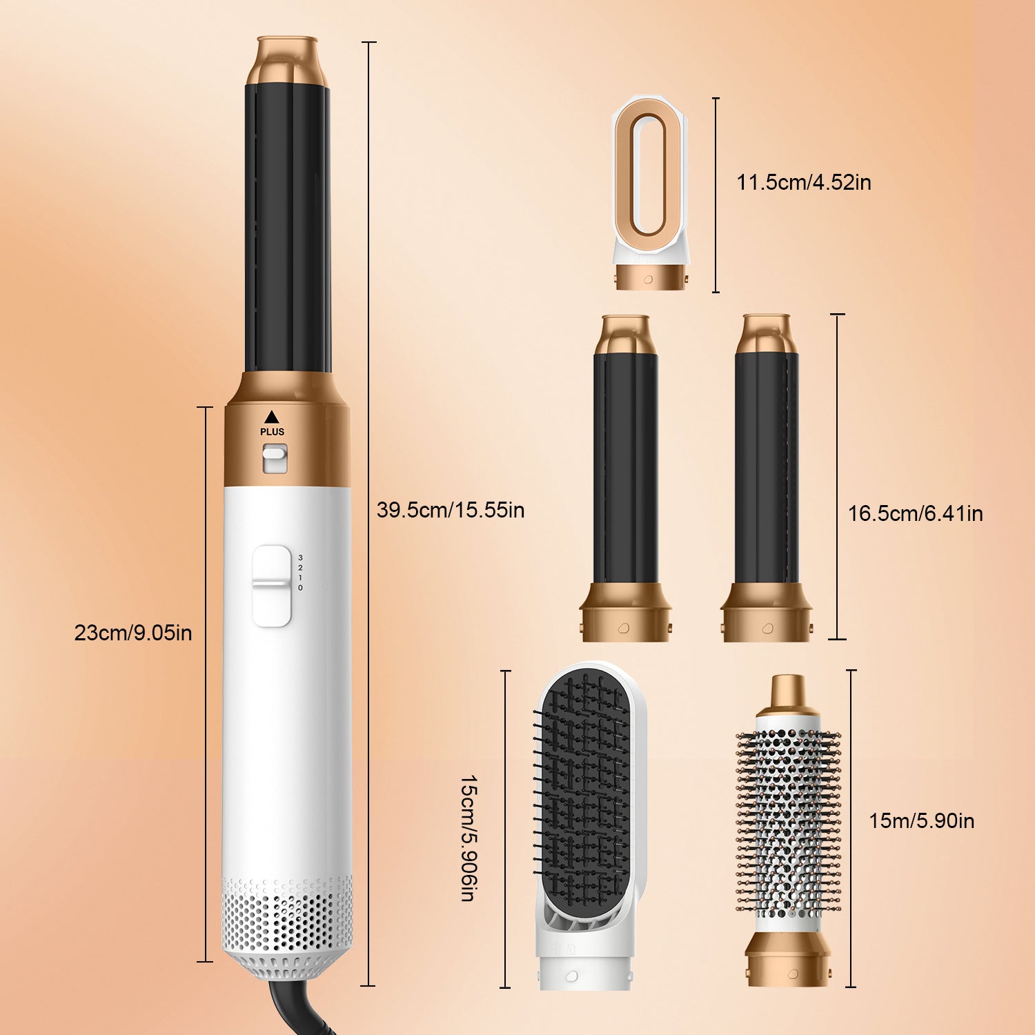 5-in-1 Professional Hair Styler Blow Dryer Brush Set