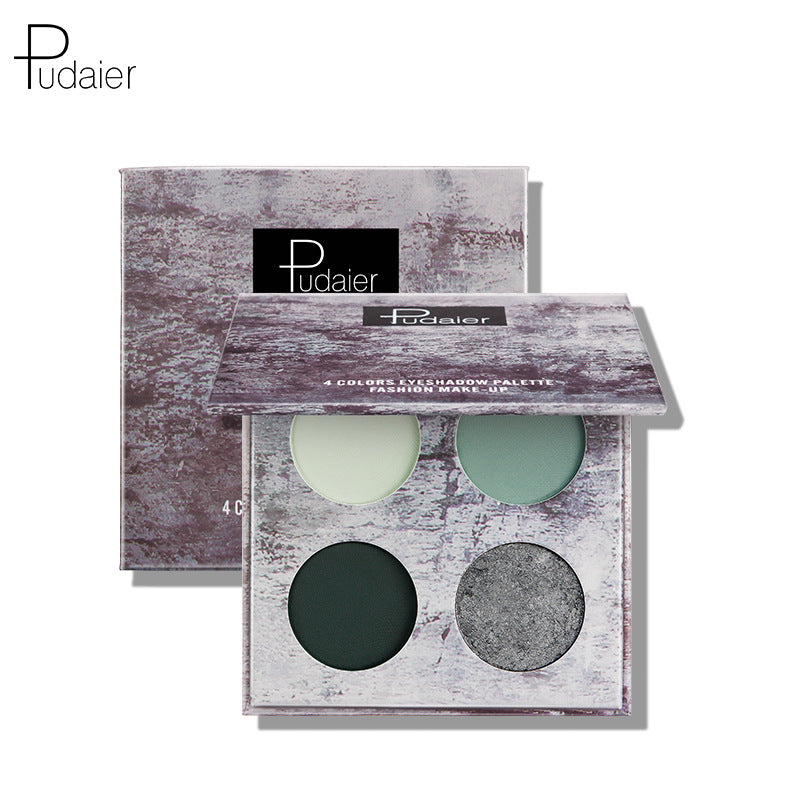 Four-Color Waterproof Matte Pearlescent Eyeshadow Palette Makeup