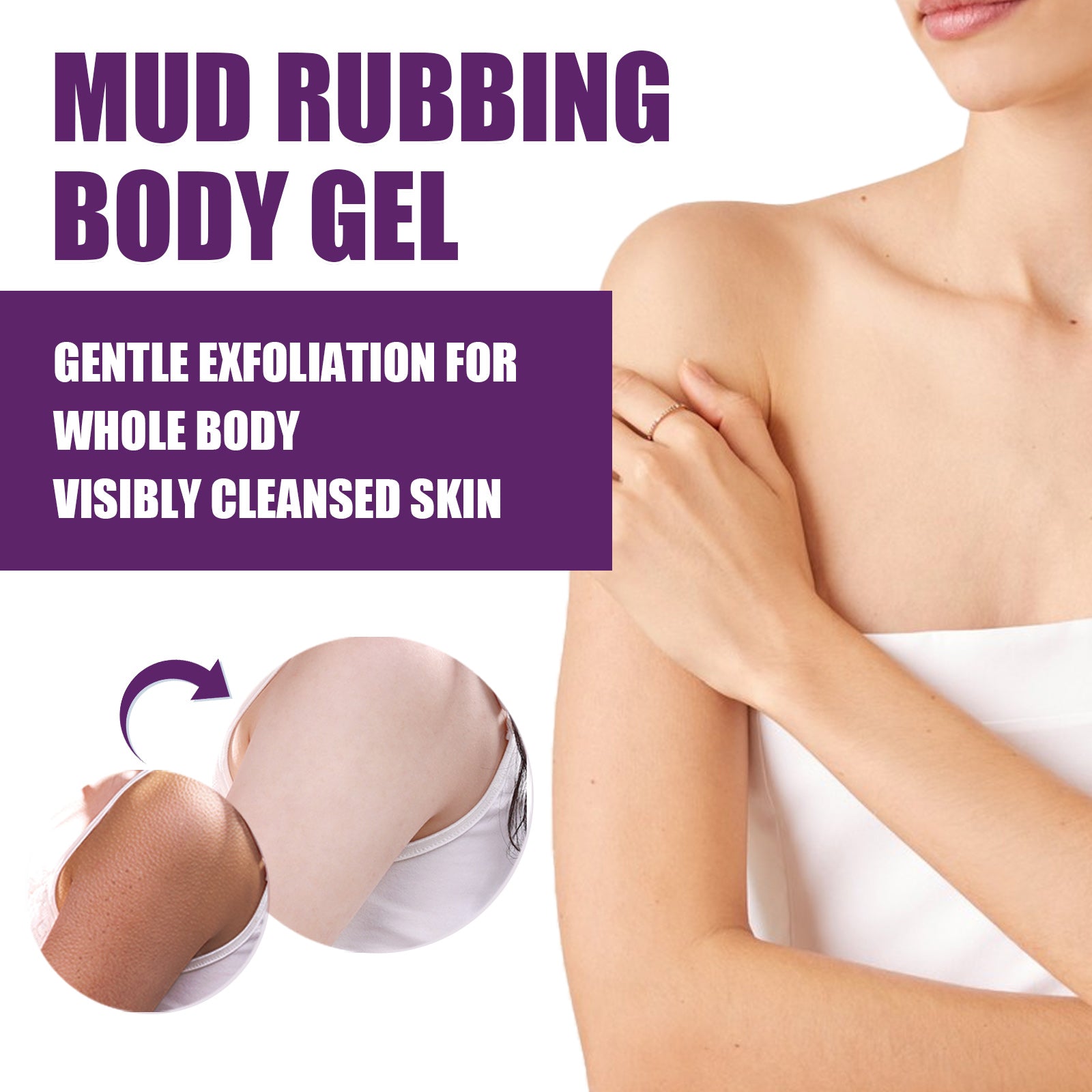 Back Acne Cleansing Clay Scrub Body Wash Gel