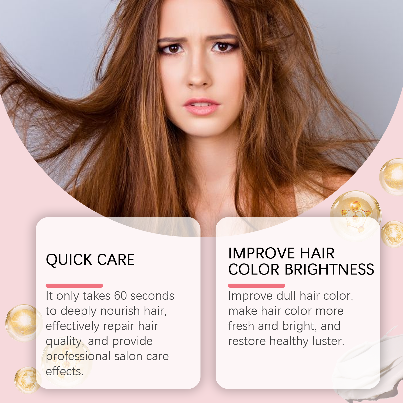 Moisturizing Hair Treatment Mask for Dry Frizzy Hair Repair