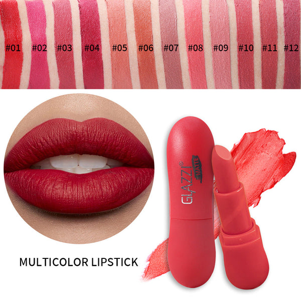 12-Color Rhombic Matte Lipstick Long-Lasting Non-Transfer Set