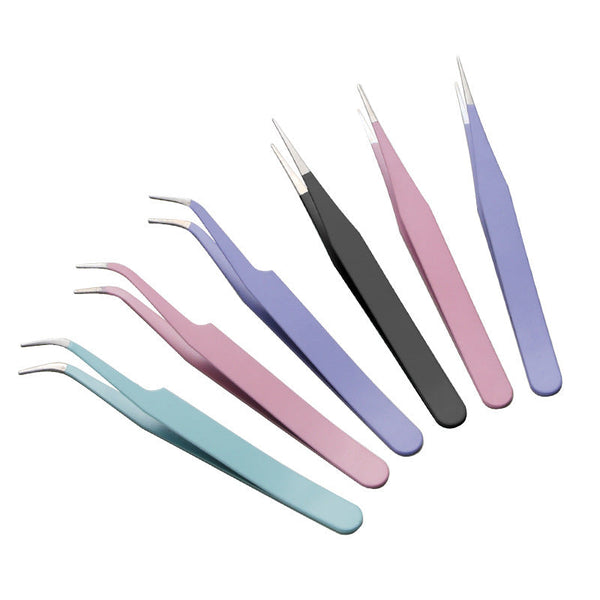 Macaron-Colored Precision Tweezers for Crafts and Sticker Placement