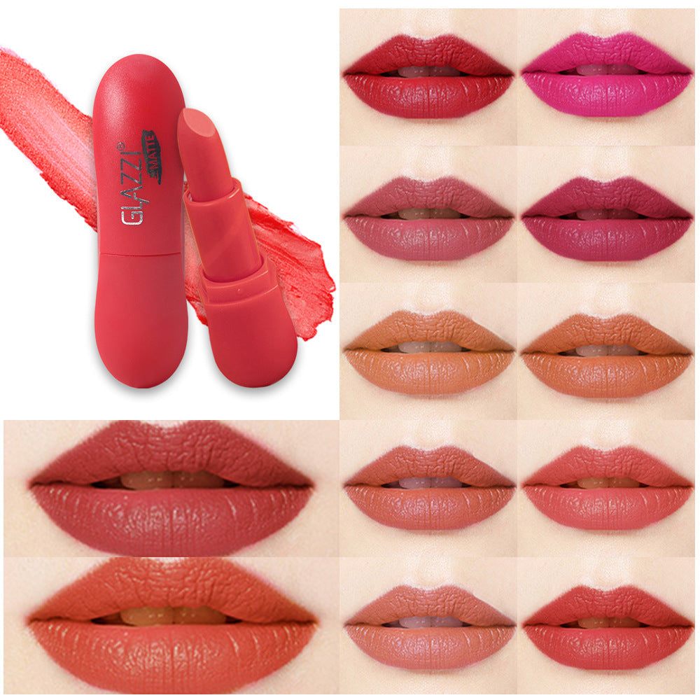 12-Color Rhombic Matte Lipstick Long-Lasting Non-Transfer Set