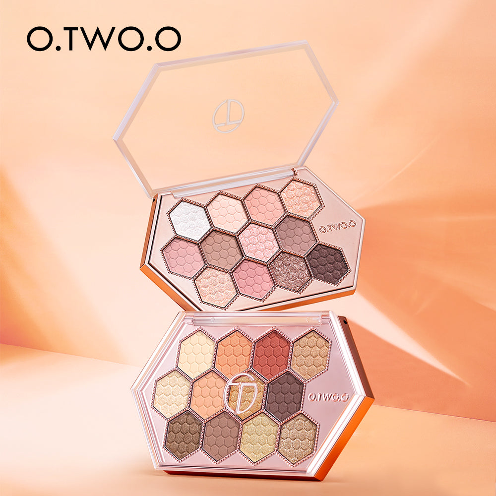 Honeycomb Hexagonal 12-Color Eyeshadow Palette Natural Highlight Makeup
