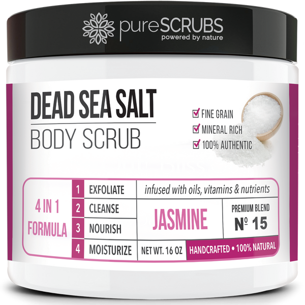 Jasmine Body Scrub / Dead Sea Salt / Premium Blend #15
