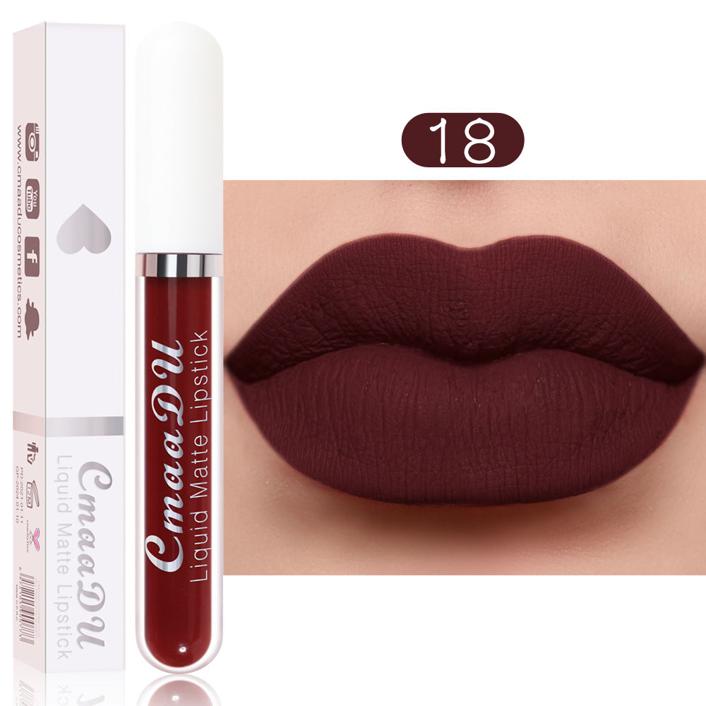 18-Color Matte Waterproof Long-Lasting Lipstick Collection Set