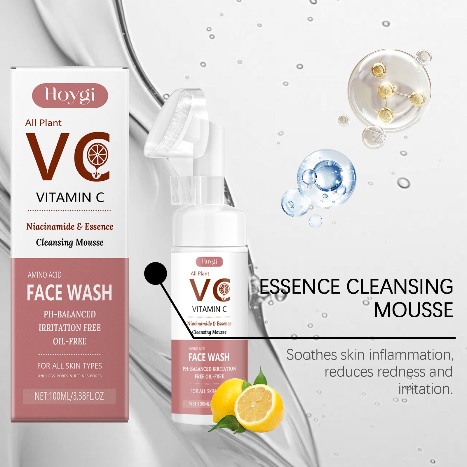 Vitamin C Foam Cleanser Gentle Hydrating Facial Skin Wash