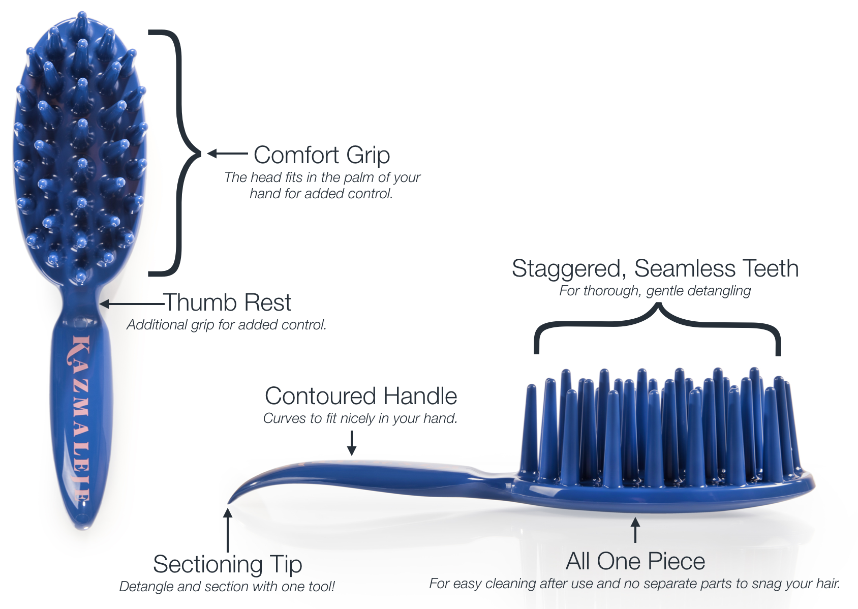 KurlsPlus Paddle Comb
