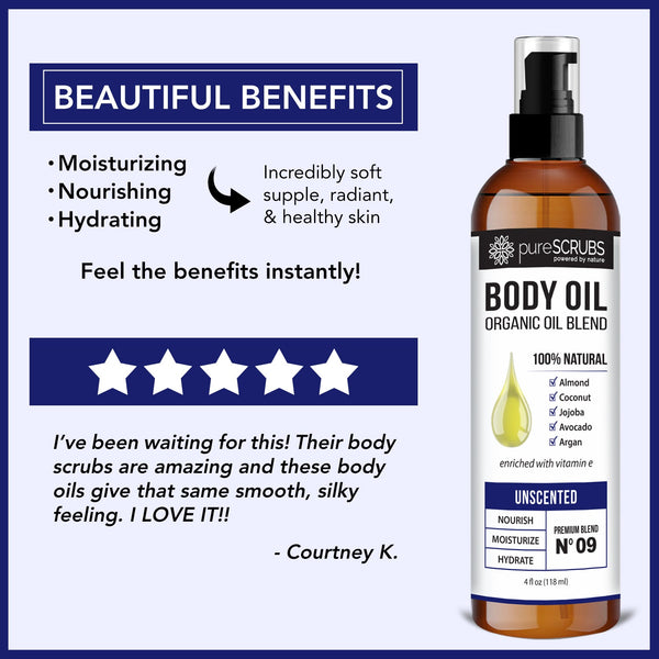 Unscented Body Oil / Ultra Moisturizing / Premium Blend #09