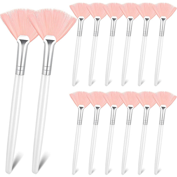 14-Piece Fan Brush Applicator Makeup and Facial Tool Set