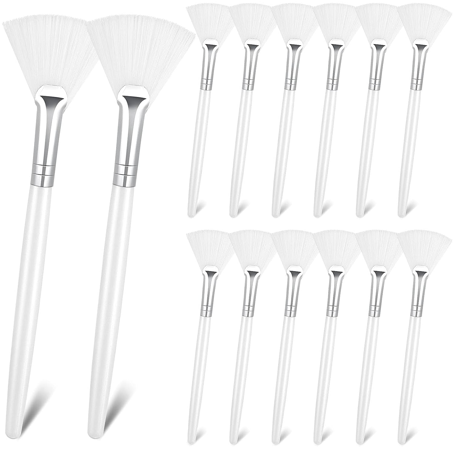 14-Piece Fan Brush Applicator Makeup and Facial Tool Set