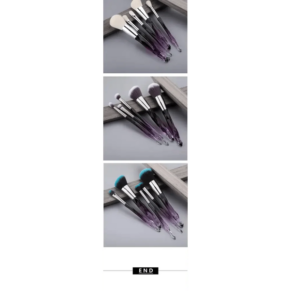 New Luxury Cosmic Color New Luxury Crystal Makeup Brushes Powder Foundation Eyeshadow Eyebrow Cosmetics for Face Fan Make Up Brush Set